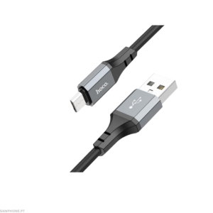 HOCO X86 MICRO SPEAR SILICONE CHARGING DATA CABLE BLACK