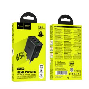 HOCO  N75 GRANDE 65W(2C1A) CHARGER(EU) BLACK