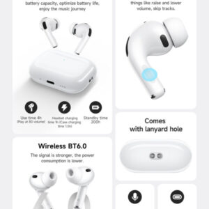 HOCO EW98 ANC INTELLIGENT AI TRANSLATION+HEART RATE MONITORING HEADSET(APP) WHITE