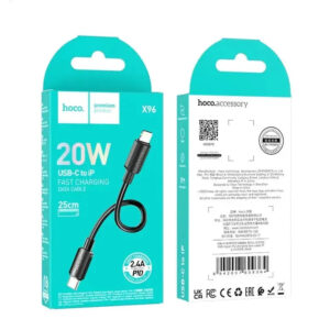 HOCO X96 HYPER PD CHARGING DATA CABLE IP(L=0.25M) BLACK