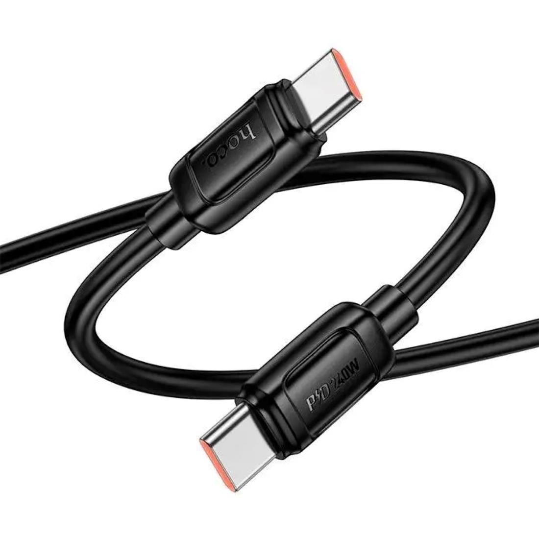 HOCO X115 SURPASS 240W FAST CHARGING DATA CABLE C TO C BLACK