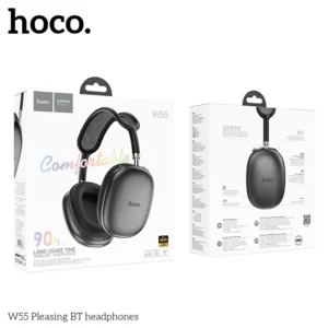 HOCO W55 PLUS HAPPINESS ANC NOISE REDUCTION BT HEADPHONES DEEP GRAY