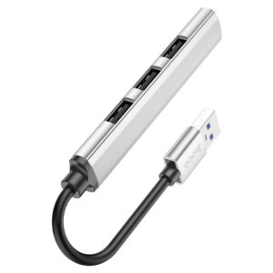 HOCO HB26 4 IN 1 ADAPTER(TYPE-C TO USB3.0+USB2.0*3) SILVER