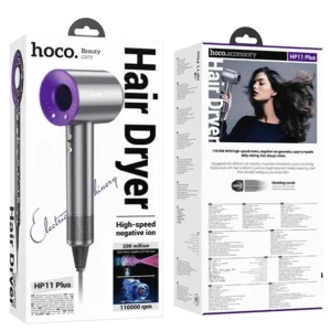 HOCO HP11 PLUS HIGH-SPEED NEGATIVE ION HAIR DRYER(EU) PURPLE