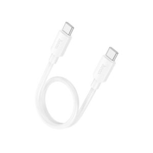 HOCO X96 HYPER 60W FAST CHARGING DATA CABLE TYPE-C TO TYPE-C(L=0.25M) WHITE