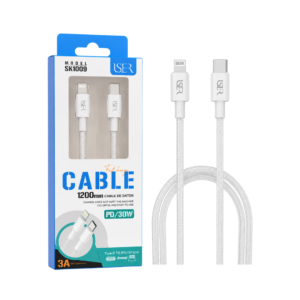 ISER SK1009 PD 30W TYPE C TO IPX/12/13/14 DATA CABLE 3A 1200MM