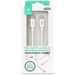 IKREA WB8480 TYPE-C TO C /20V/3A PD 60W DATA CABLE 1.5M