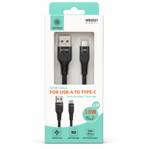 IKREA WB2021 USB-A TO C 18W DATA CABLE 1M BLACK