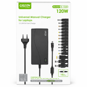 GREEN LYCA G-1268 120W UNIVERSAL MANUAL CHARGER FOR LAPTOP