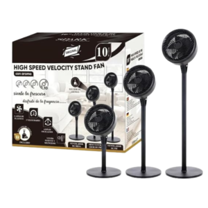 SPARK HIGH SPEED ADJUSTABLE FANS, 90W, 10 INCHES BLACK