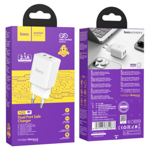 HOCO N25 MAKER DUAL PORT CHARGER(EU) WHITE